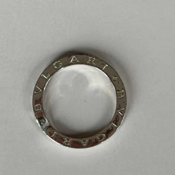 Bvlgari Mens Sterling Silver Key Ring Keychain with Gift Box - Picture 3 of 7